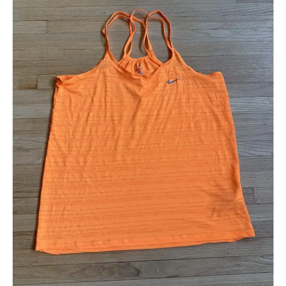 Nike Dri-FIT Women’s Small Orange Strappy Racerback Athletic Tank Top Running